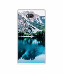 Amazon Brand - Solimo Designer Lake Mountain UV Printed Soft Back Case Mobile Cover for Lyf Wind 4