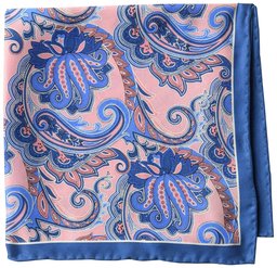 Buttoned Down Classic Silk Hand Rolled Pocket Square Handkerchief, Pink Paisley, One Size