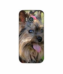 Amazon Brand - Solimo Designer Hairy Puppy 3D Printed Hard Back Case Mobile Cover for HTC One M8