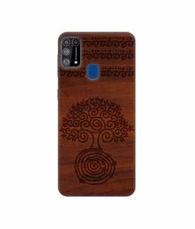 Amazon Brand - Solimo Designer Engraved Patten 3D Printed Hard Back Case Mobile Cover for Samsung Galaxy M31