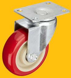 AmazonCommercial Top Plate Swivel PVC Caster, BY10