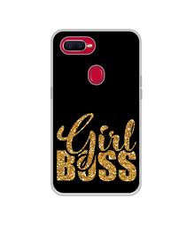 Amazon Brand - Solimo Designer Sparkle Girl Boss UV Printed Soft Back Case Mobile Cover for Oppo F9 Pro