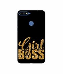 Amazon Brand - Solimo Designer Sparkle Girl Boss 3D Printed Hard Back Case Mobile Cover for Huawei Honor 7A