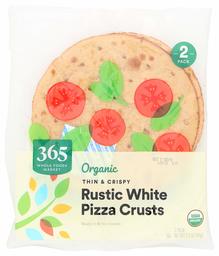 365 by Whole Foods Market, Pizza Crusts, Thin & Crispy Rustic White (2 Pack), 3.5 Ounce