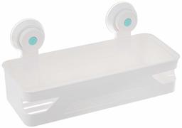 Amazon Brand - Solimo Suction Bathroom Rack/Shelf (Elegant, White)