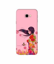 Amazon Brand - Solimo Designer Lady Vector Pattern 3D Printed Hard Back Case Mobile Cover for Samsung Galaxy J4 Plus