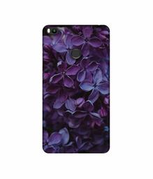 Amazon Brand - Solimo Designer Purple Flowers UV Printed Soft Back Case Mobile Cover for Mi Max 2