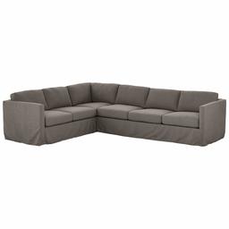 Amazon Brand – Stone & Beam Andover Slipcover Right-Facing L-Shaped Sectional, 124