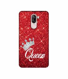 Amazon Brand - Solimo Designer Queen On Red Glitter UV Printed Soft Back Case Mobile Cover for iVooMi i1