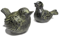 Strathwood Set of 2 Decorative Aluminum Birds with Green Patina Finish