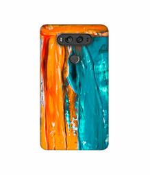 Amazon Brand - Solimo Designer Gold Yellow and Sky Blue Paint 3D Printed Hard Back Case Mobile Cover for LG V20