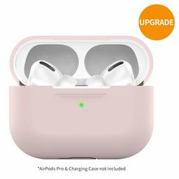 Umi. Airpods Pro Coque de Protection en Silicone [LED Avant Visible] Ultra Fine Compatible avec Apple Airpods Pro 2019 (Rose)