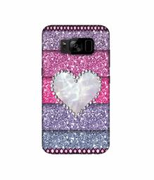 Amazon Brand - Solimo Designer Stone Heart 3D Printed Hard Back Case Mobile Cover for Samsung Galaxy S8 Plus