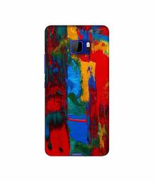 Amazon Brand - Solimo Designer Multiolor Brush Texture on Wall 3D Printed Hard Back Case Mobile Cover for HTC U Ultra