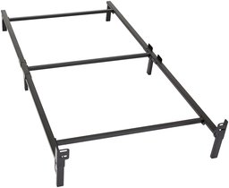 Amazon Basics 6-Leg Support Metal Bed Frame - Strong Support for Box Spring and Mattress Set - Tool-Free Easy Assembly - Twin Size Bed