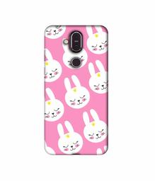 Amazon Brand - Solimo Designer Rabbit Pattern 3D Printed Hard Back Case Mobile Cover for Nokia 8.1