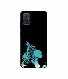 Amazon Brand - Solimo Designer Lady Vector N 3D Printed Hard Back Case Mobile Cover for Samsung Galaxy A51