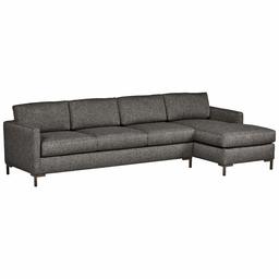 Amazon Brand – Rivet Edgewest Low Back Modern Right Chaise Sofa Sectional, 115