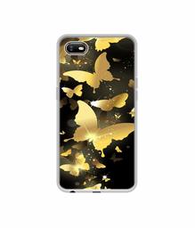 Amazon Brand - Solimo Designer Golden Butterfly Pattern UV Printed Soft Back Case Mobile Cover for Oppo A1K