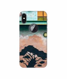 Amazon Brand - Solimo Designer Tree Painting 3D Printed Hard Back Case Mobile Cover for Apple iPhone Xs Max (Logo Cut)