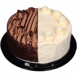 Fresh Prepared, Round Cake, Double Layer, Black & White, 42 Oz