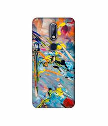 Amazon Brand - Solimo Designer Paint Texture 3D Printed Hard Back Case Mobile Cover for Nokia 7.1