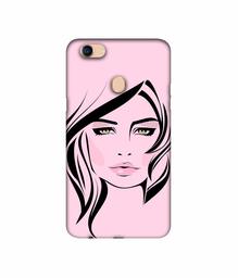 Amazon Brand - Solimo Designer Pink Lady Pattern 3D Printed Hard Back Case Mobile Cover for Oppo F5