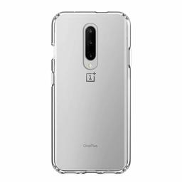 Amazon Brand - Solimo Transparent Case (Hard Back & Soft Bumper Cover) with 8 Foot Drop Porotection & Shock Absorbing Bumpers for OnePlus 7 Pro