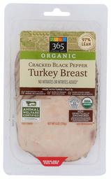 365 EVERYDAY VALUE Organic Sliced Pepper Turkey Breast, 6 OZ