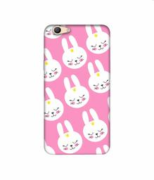 Amazon Brand - Solimo Designer Rabbit Pattern 3D Printed Hard Back Case Mobile Cover for Oppo F1s