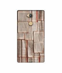 Amazon Brand - Solimo Designer Books Texture 3D Printed Hard Back Case Mobile Cover for Sony Xperia L2