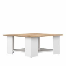 Marca Amazon - Movian Taro - Mesa de centro, 67 x 67 x 30.5 cm (largo x ancho x alto), roble y blanco