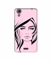 Amazon Brand - Solimo Designer Pink Lady Pattern 3D Printed Hard Back Case Mobile Cover for Micromax Canvas Selfie 2 Q340