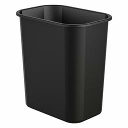 AmazonCommercial 3 Gallon Commercial Waste Basket, Black, 2-Pack (Renewed)