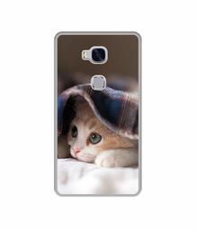 Amazon Brand - Solimo Designer Sleepy Kitten UV Printed Soft Back Case Mobile Cover for Huawei Honor 5X