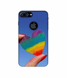 Amazon Brand - Solimo Designer Heart 3D Printed Hard Back Case Mobile Cover for Apple iPhone 7 Plus (Logo Cut)