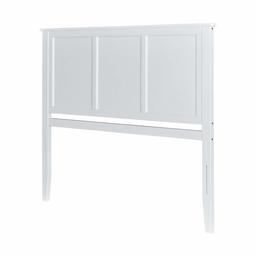 Amazon Brand – Ravenna Home Solid Pine Flat-Topped Headboard - King, 80.9 Inch, White