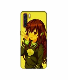 Amazon Brand - Solimo Designer DJ Girl Vector 3D Printed Hard Back Case Mobile Cover for Oppo A91