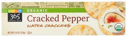 365 Everyday Value, Organic Cracked Pepper Water Crackers, 4.4 oz