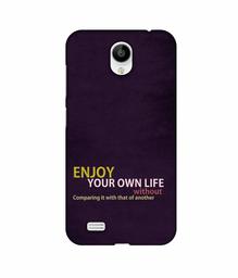 Amazon Brand - Solimo Designer Enjoy Your Life 3D Printed Hard Back Case Mobile Cover for Vivo Y21L