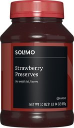 Amazon Brand - Solimo Strawberry Preserves, 30 ounce