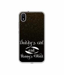 Amazon Brand - Solimo Designer Daddy's Girl and Mummy World UV Printed Soft Back Case Mobile Cover for Mi Redmi 7A