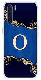 Amazon Brand - Solimo Designer Multicolor Blue Pattern Alphabet-O Printed Soft Back Case Mobile Cover for Oppo F15