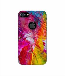 Amazon Brand - Solimo Designer Multicolour Texture 3D Printed Hard Back Case Mobile Cover for Apple iPhone 7 (with Logo Cut)