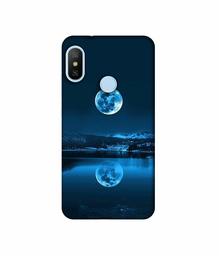 Amazon Brand - Solimo Designer Moon Pattern Print 3D Printed Hard Back Case Mobile Cover for Mi Redmi 6 Pro