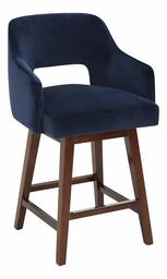 Amazon Brand – Rivet Malida Mid-Century Modern Open Back Swivel Kitchen Counter Stool, 37