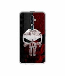 Amazon Brand - Solimo Designer Punisher Skull UV Printed Soft Back Case Mobile Cover for Oppo Reno2 F