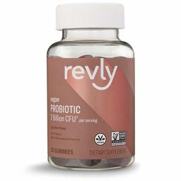 Amazon Brand - Revly Probiotic, 2 Billion CFU per Serving (2 Gummies), Berry Flavor, 60 Gummies, Supports Healthy Digestion, Vegan, Non-GMO