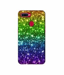 Amazon Brand - Solimo Designer Multicolor Stars 3D Printed Hard Back Case Mobile Cover for Oppo F9