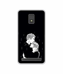 Amazon Brand - Solimo Designer Couples Standing in Rain UV Printed Soft Back Case Mobile Cover for Lenovo A6600